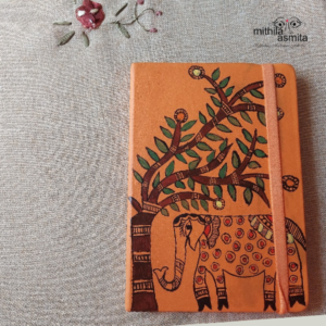 Elephant Under Tree Handmade Notepad 