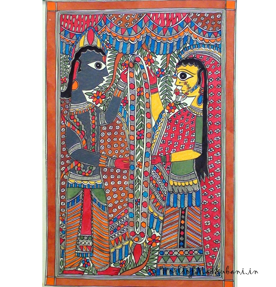 Ramayan Theme Madhubani Painting - Buy Online at worldofmadhubani.in