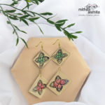 Colorful Flower Fabric Earrings