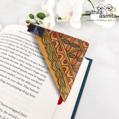 Red Lineart Madhubani Bookmark