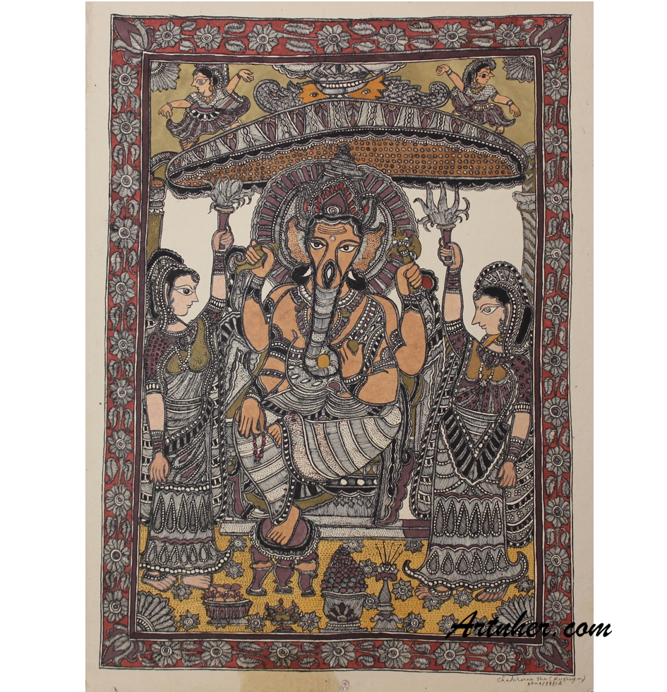 EH000012 - Ganpati worldofmadhubani.in