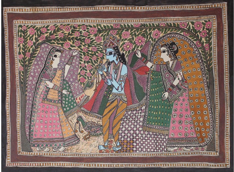EH000013- Krishna bansuri worldofmadhubani.in